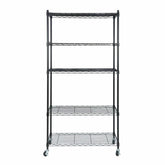 5-Tier Shelves Wire Unit Rack Large Space Storage Rolling with 4 Wheel Casters